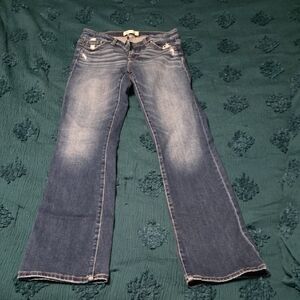 BKE Women's Boot Cut Jeans in Dark Blue